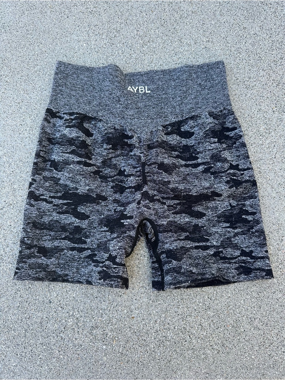 AYBL women’s Gray Camouflage Seamless Training Shorts